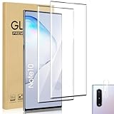LOVSME 2 Pack Galaxy Note 10 Screen Protector with 1 Pack Tempered Glass Camera Lens Protector, Ultra HD, Anti-Scratch, Fingerprint Unlock, Accessories Protector for Samsung Galaxy Note 10