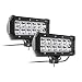 TURBOSII Led Light Bar 2PCS 36w 6.5Inch Flood Led Off Road Lights Super Bright Driving Fog Light Boat Lights Driving Lights Led Work Light SUV Jeep Lamp,2 Years Warranty
