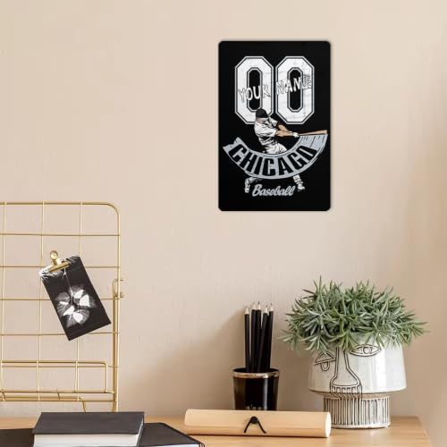 Image of ANTKING Chicago Metal Sign Custom Sign Decor for Men Youth Boy Gifts