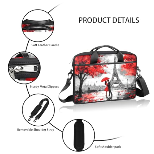 Bolsa para laptop Ethebre de 15 pulgadas roja miniatura 4