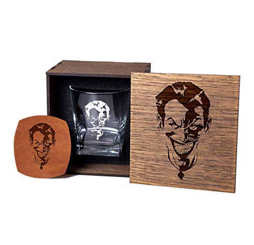 Super Heroes Whiskey Glass Gift Set. Joker Fans Gift
