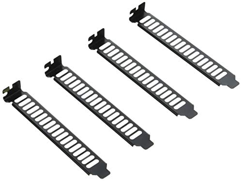 SilverStone SST-Aeroslots-BP - Plaque avec fente de ventilation PCI, 4 pièces, noir