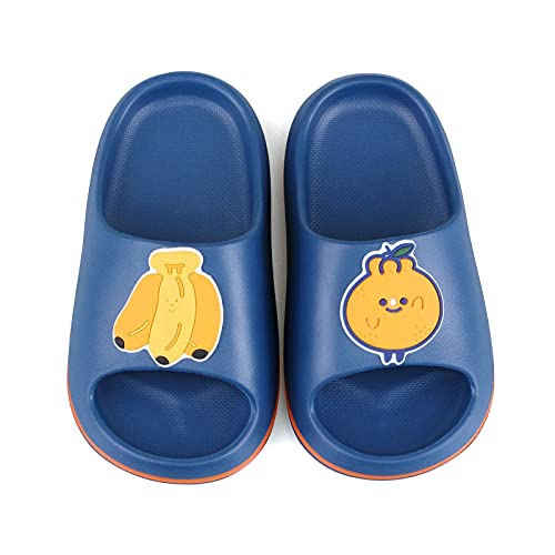 Toddler Fruit Bath Shower Slippers, Boys Banana Cartoon Pattern Soft Slide Sandals, Kids Non-Slip Slippers Summer Slides Sandals Beach Pool Water Shoes2