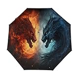Design : parfait pour une utilisation à une main, il suffit d'ouvrir le parapluie en appuyant sur un bouton en une seconde
