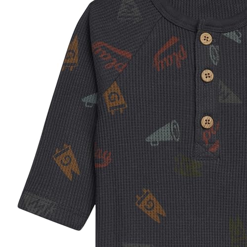 Modern Moments by Gerber Baby Henley Waffle-Knit Romper3