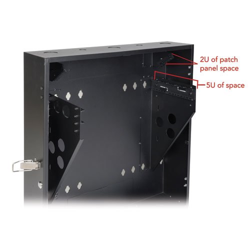 Tripp Lite 5U Vertical Wall Mount Rack Enclosure Cabinet, Low Profile, Switch-Depth, 20" Deep, Black (Srwf5U ) #TOP7