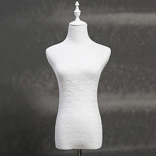 Miniatura 4 de HXYONGN White Dress Form Female Mannequin Torso, Manikin with Wooden Tripod Stand Adjustable Height 47 Inch - 70 Inch for Sewing Clothing Dress