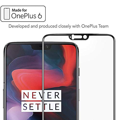 Image of DD SON Tempered Glass Screen Protector Compatible for OnePlus 6 (2018) (11D) with Edge to Edge Coverage and Easy Installation kit,Black