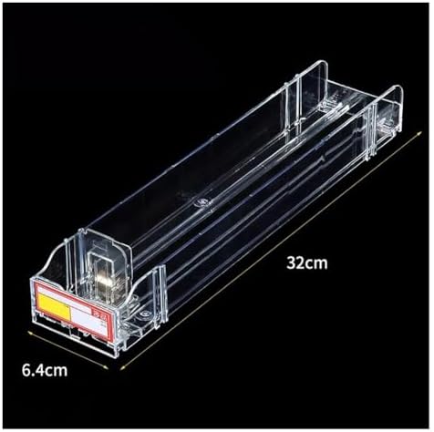 20-Pack Spring-Loaded Acrylic Cigarette Box Pushers, Auto-Distribution Shelf Organizers for Retail Stores, 6.4x28 cm Gondola Racks, Maximize Display Efficiency