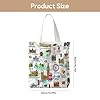 zhongko London Map Canvas Tote Bag, Practical London Souvenirs Gifts, Retro Shoulder Bag for Women, Reusable Shopping Bag, Stylish British Gifts Must Have for Friends & Family #3