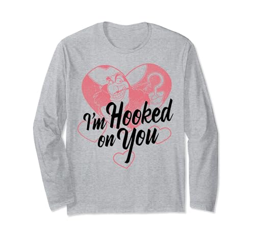 T-shirt Captain Hook I'm Hooked On You Disney Villains à manches longues noir pour homme