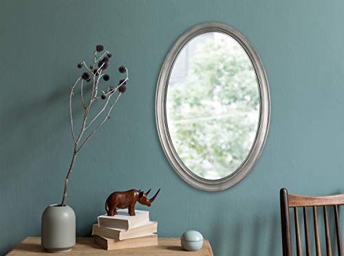 Mcs Beaded Oval Mirror, 21 X 31 In, Pewter #TOP5