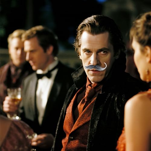 2 Pcs Fake Beards, Self Adhesive Fake Moustaches, Old Man Detective Moustache, Self Adhesive Fakes Black Beard, for Halloween Masquerade, Christmas Party - Image 5