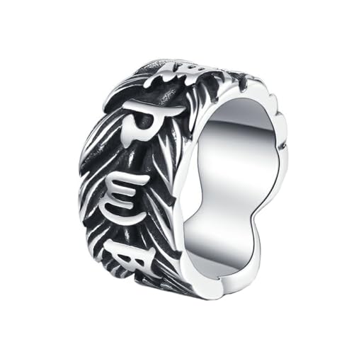 Bague acier inoxydable gravée 6 Mots de Vérité bijoux HIJONES