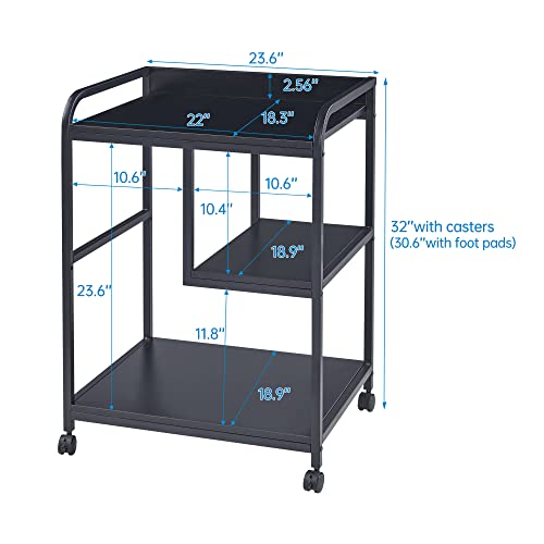 Image of Fannova Printer Stand with Storage Shelf for PC Computer Tower CPU Shredder