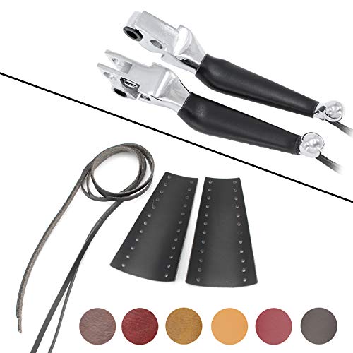 Heavy Duty Black Leather Motorcycle Brake Clutch Lever Covers for Touring Sportster Chopper Bobber Chief Classic Chieftain Universal