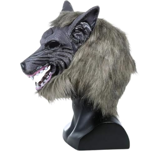 Image of Wanna Party Werewolf Mask Scary Latex Full Head Scary Horror Mask Fancy Dress for Halloween Carnival Costume Party