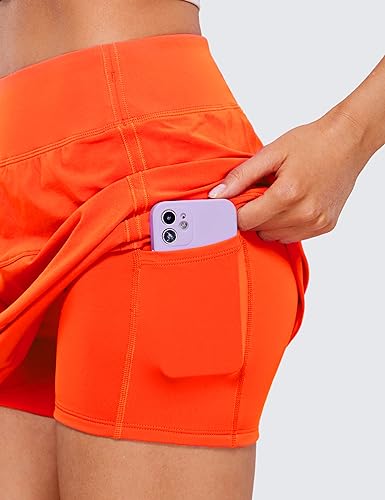 CRZ YOGA Saias de Tênis Femininas Saias de Golfe Cintura Alta Uma Linha Bonito Skorts Atléticos 3 Bo