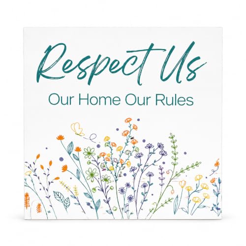 Respect Us Our Home, House Rules Wooden Sign, for Rental Properties, Vacation Home