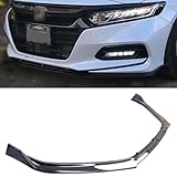 WheelX 3Pcs Front Bumper Lip Compatible with 2018-2020 Honda Accord, JDM Air Dam Winglet Splitter Chin Fits for EX EX-L LX SE Sport Touring Hybrid, Protection Body Kit (Carbon Fiber Pattern)