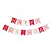 Keira Prince Happy Birthday Banner, Hot Pink, Pastel Pink, White & Gold Party Decorations, Unique Bunting Flag garland
