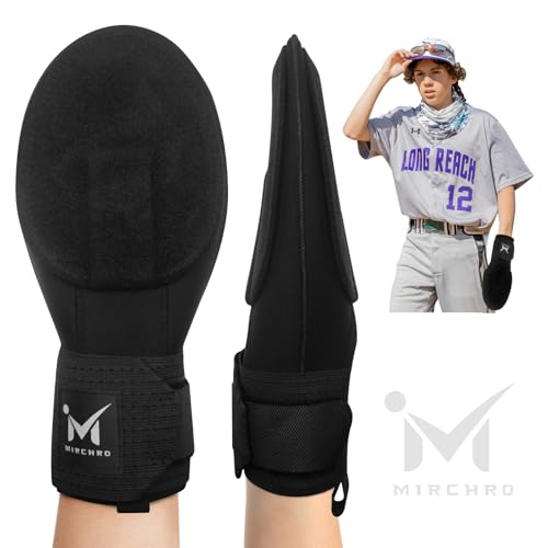 Sliding Mitt for Youth and Adults Ages 12+, Baseball Softball Glove for Hand Protection, Drippy Drip Accessory Ambidextrous Design (Black, L/Ages 12+)