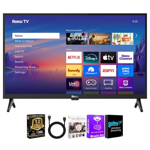 Image of Roku 24R2D5KIT1 24 inch Class Select Series 720p HD LED Smart TV TV Platform WiFi HDMI Input Mobile App Compatible Inc