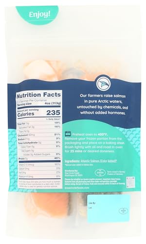 Foxcup 0898024002182 Blue Circle Foods, Farmed Atlantic Salmon Portions, Twin Pack, 10 Oz thumb #1