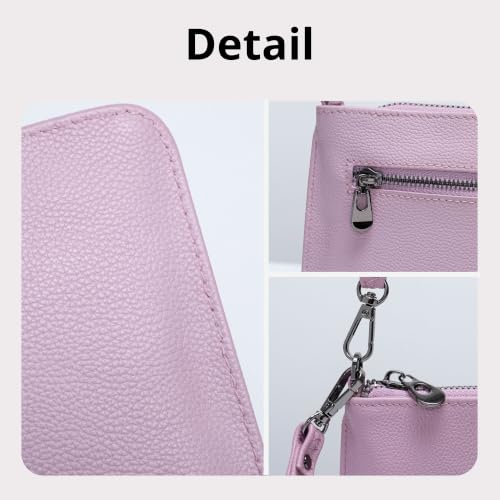 Image of Bveyzi Genuine Leather Wristlet Purses for Women, Envelope Clutch Wallet Small Crossbody Bags for Dressy Evening