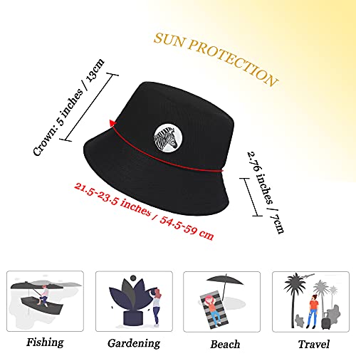 ZLYC Trendy Print Emmer Hoed voor Vrouwen Mannen Packable Zomer Reizen Strand Zonnehoeden - Image 7