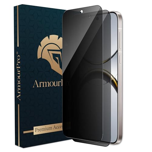 Image of ArmourPro Anti-Spy Privacy Tempered Glass for Oppo Find X9 - Anti Peeping Screen Protector, Edge to Edge Full Coverage, 9H Hardness, Easy Installation Kit | Pack of 2