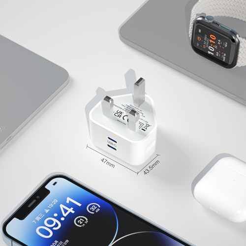 USB C Plug Fast Charge Dual Plug,20W For Apple iPhone 16 Plug Dual Port USB Type C Wall Charger Plug Adapter UK Charging for iPhone 15/14/14 Pro/14 Pro Max/13/13 Pro Max/12/12 Pro Max/11 Pro/iPad USB C Plug Fast Charge Dual Plug,20W For Apple iPhone 16 Plug Dual Port USB Type C Wall Charger Plug Adapter UK Charging for iPhone 15/14/14 Pro/14 Pro Max/13/13 Pro Max/12/12 Pro Max/11 Pro/iPad