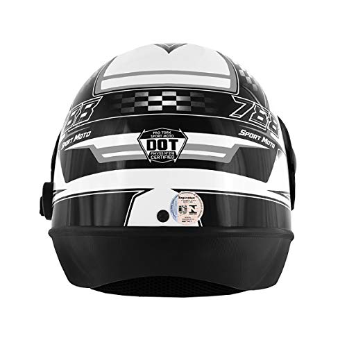 Pro Tork Capacete Super Sport Moto 60 multicor (Branco/Cinza/Preto)