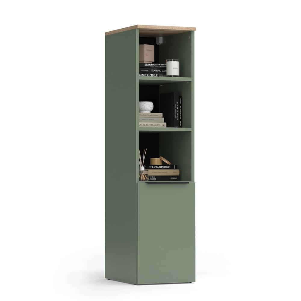 Vicco Universalschrank Wido, Grün, 30.2 x 120 cm mit Einer Tür, geeignet zur Aufbewahrung von Haushaltsutensilien