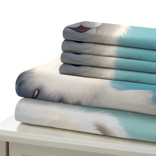 Housse de couette phoque hypoallergénique en microfibre douce avec zip - 7