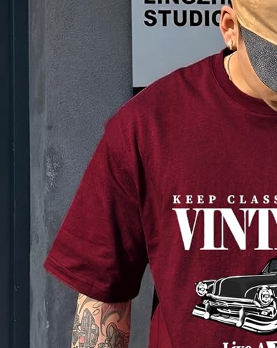 Image of AUSK Men's Half Sleeve Regular Tshirt, Graphic Print Round Neck Tshirt