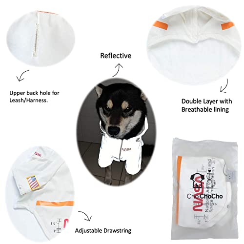 Chochocho Dog Raincoats, Reflective Rain Jacket Water Proof, Dog Nasa Costume, Dog Clothes, Pet Stylish Streetwear Outfit For Dogs Cat Puppy Small Medium Large #TOP3