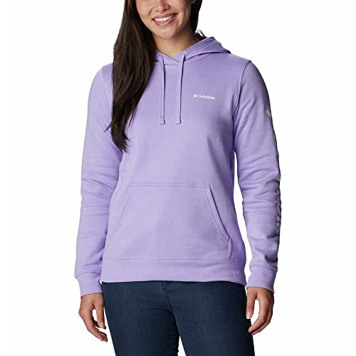 Columbia Damen Trek Graphic Hoodie Kapuzen-Sweatshirt, Mattviolett/weißes Logo, 3X – Ansicht 1