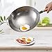 COUNER Traditional Carbon Steel Wok, Hand Hammered Wok Pan with Wooden and Steel Helper Handle, Chinese Woks and Stir Fry Pans (Classic pattern-14