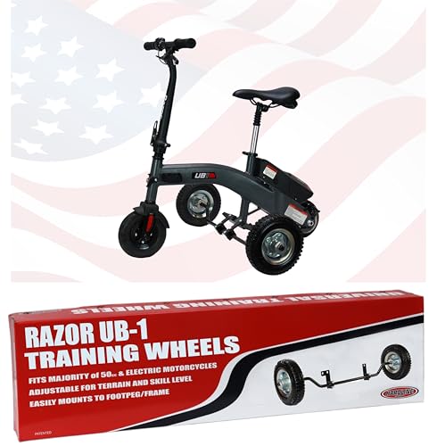 Image of Hardline Products USA Wheels for Tots Training Wheels for Razor UB1 Seated Electric Scooter - 1702-UT-UB1