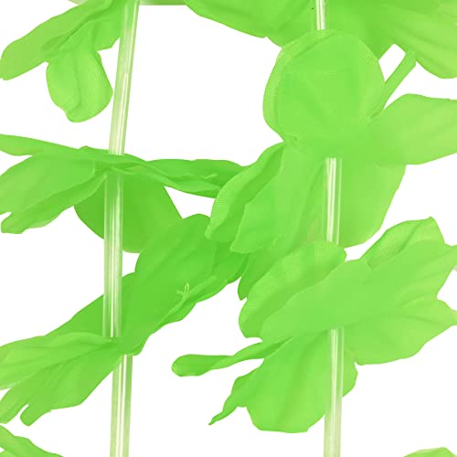 Beistle 6 Piece 40" Light Green Floral Hawaiian Leis For Luau Party Supplies And Tropical Favors #TOP3
