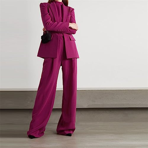 Women's 2 Piece Suit Single Button Party Pant Set Tuxedo Blazer Suits2