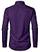 ZEROYAA Men's Wrinkle Free Long Sleeve Dress Shirt Business Casual Stretch Modern Slim Fit Button Down Shirts for Wedding and Office Purple X-Large