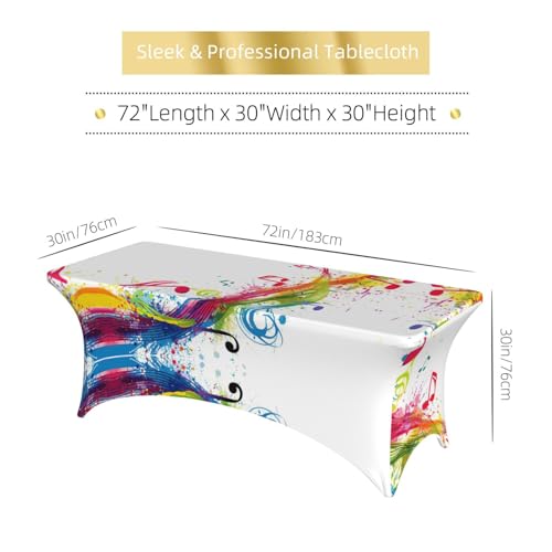 Housse de table rectangulaire élasthanne 1,8 m pour buffet fête