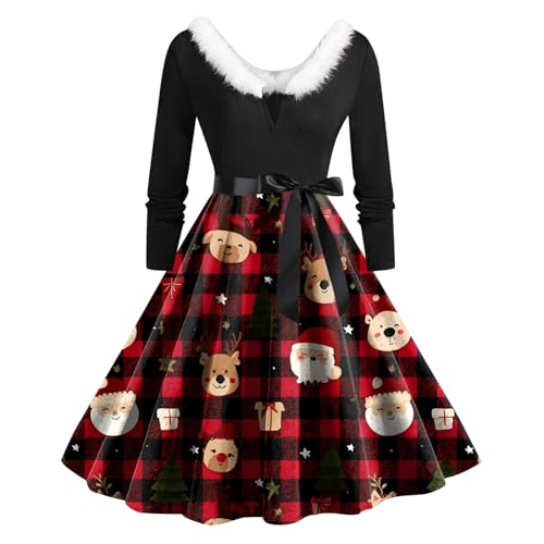 Générique Robe Noel Femme Chic et Elegante Robe De Noël