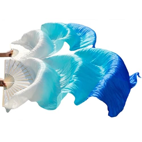 Éventail de danse du ventre en soie véritable et voiles légers pour femmes