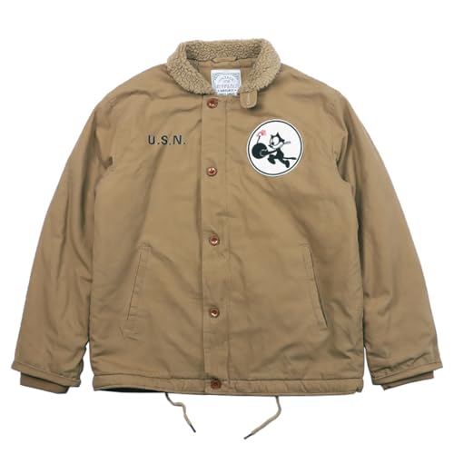 [D.IIZOO] ĊCR N-1fbLWPbg Y ~ {AWp[ ~^[WPbg 傫TCY u] h R[gAE^[ U.S.NAVY N-1 DECK JACKET F1204B (JP, At@xbg, XS, J[