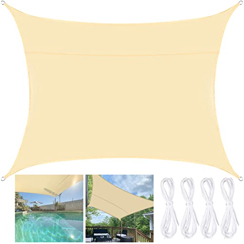 Vela Ombreggiante 3x4m - Protezione UV 95%, Impermeabile, Per Giardino, Terrazza, Balcone - Foto 12