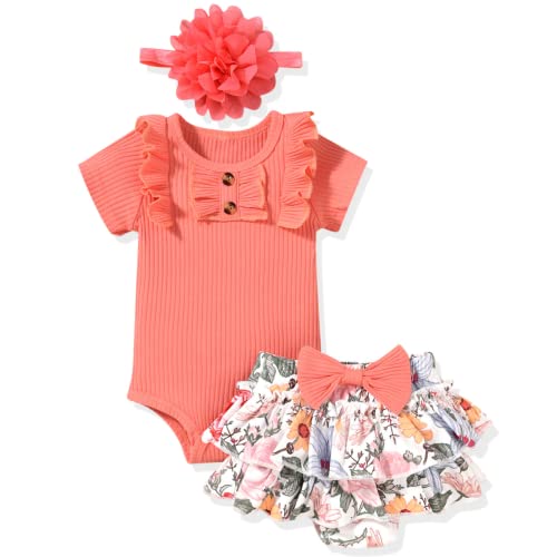 Image of Aalizzwell Newborn Infant Baby Girls Summer Outfit