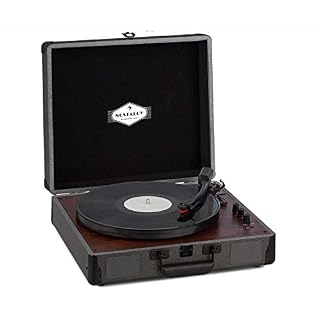 AUNA Billy Bob – Platine Vinyle, Enceintes stéréos intégrées, Transportable, Bluetooth, 33-45-78 T/Min, Poignée de… - Les Beatles, Paul McCartney, John Lennon, RIngo Starr, George Harrison